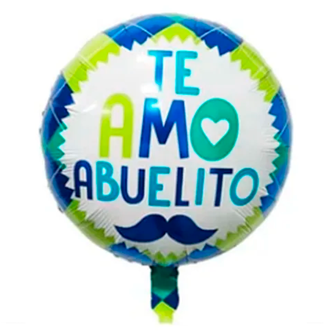 GLOBO METALICO FRASE TE AMO ABUELITO 45CM