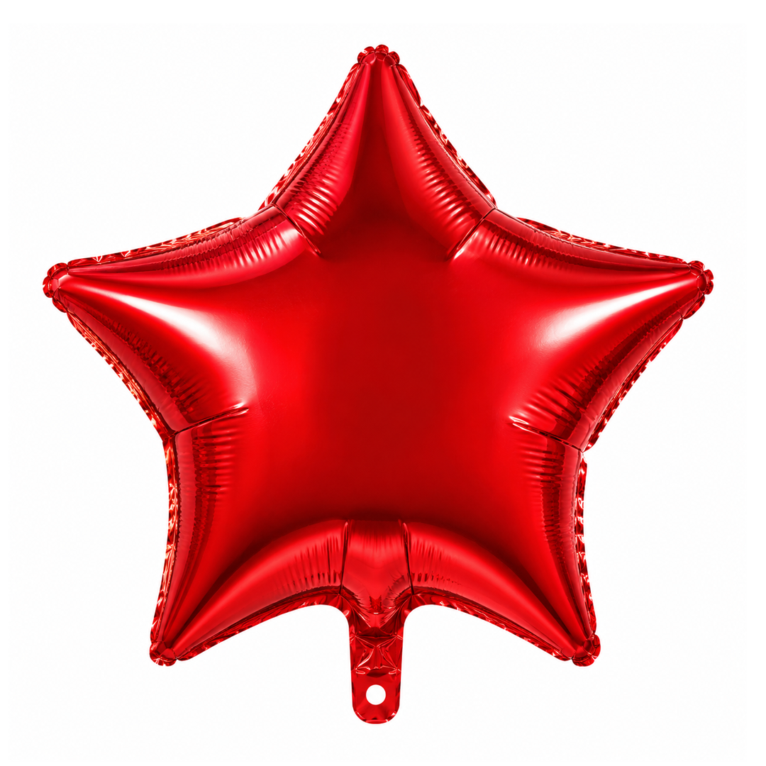 GLOBO METALICO ESTRELLA ROJO 18" 45X45CM
