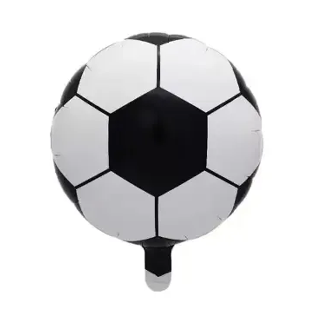 GLOBO METALICO FORMA DE BALON DE FUTBOL 45CM