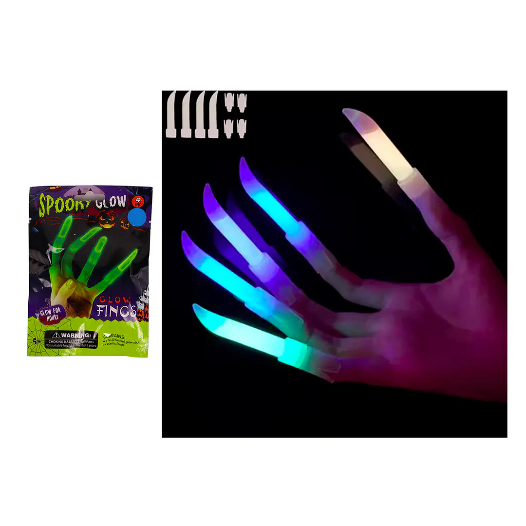 UÑAS FLUORESCENTES DE COLORES MIXTOS 1.5X7CM X4U