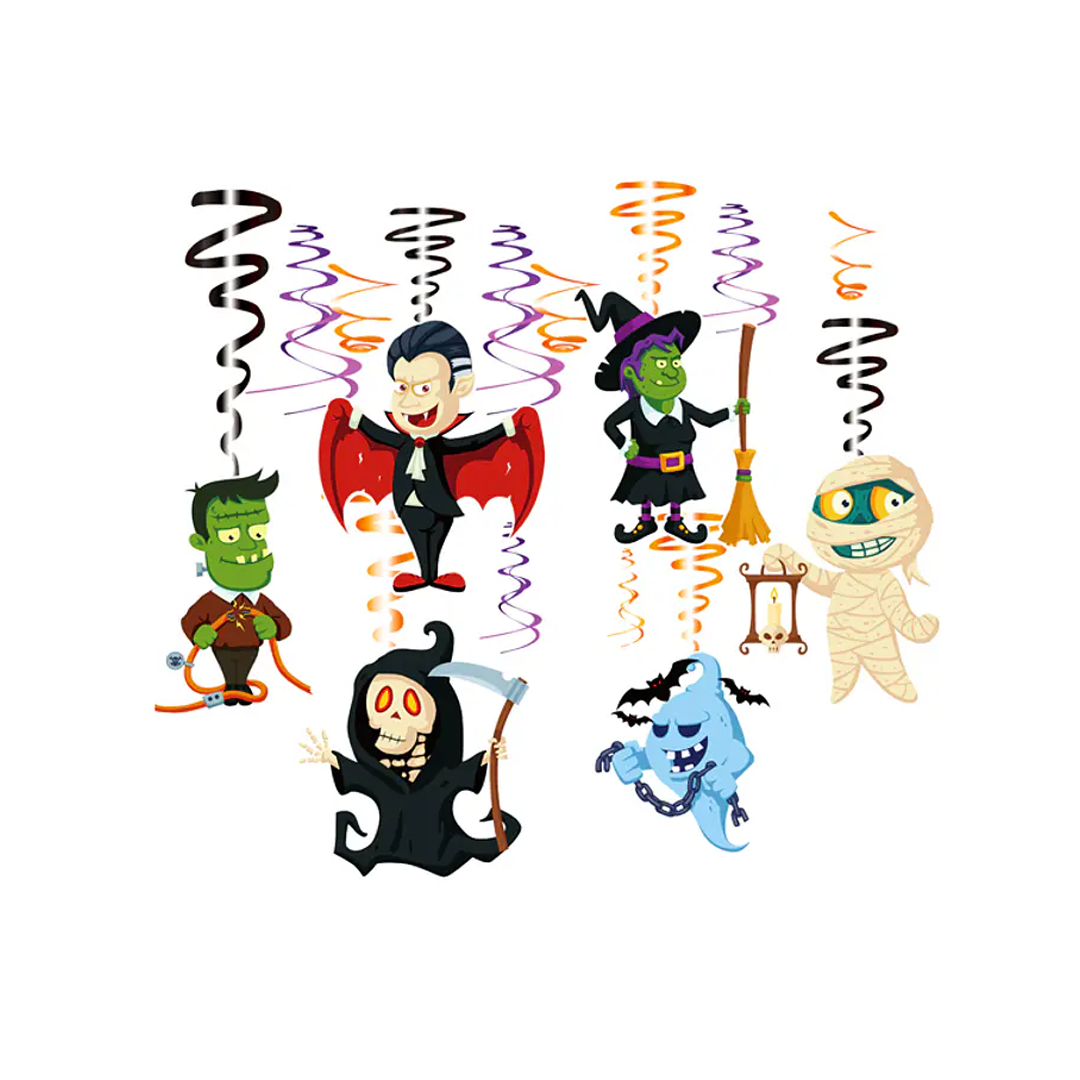 COLGANTES ESPIRAL HALLOWEEN X12U