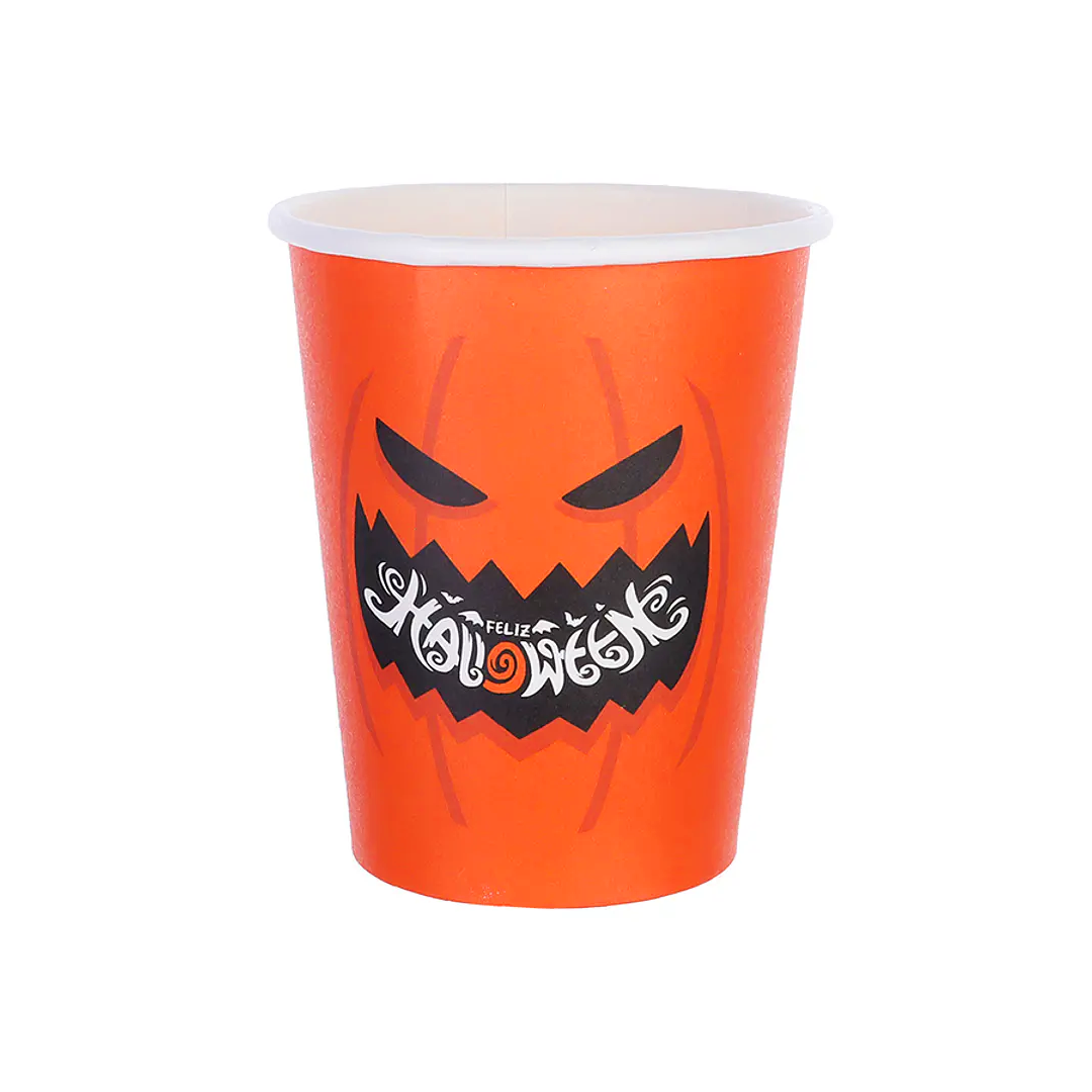 VASOS DE CARTÓN HALLOWEEN 250ML X6U