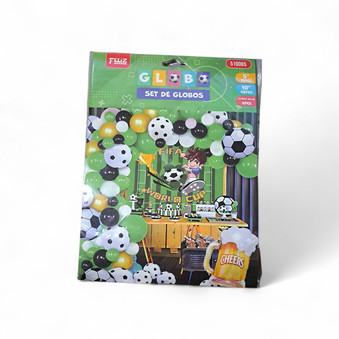 SET DE GLOBO METALICO FÚTBOL