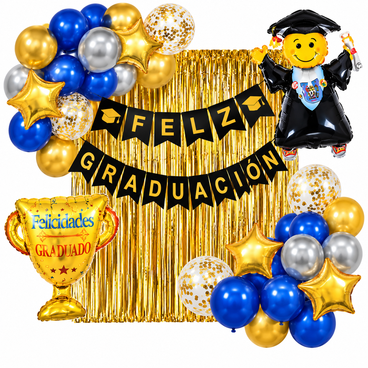 SET DE DECORACION "FELICIDADES GRADUADO" X52U