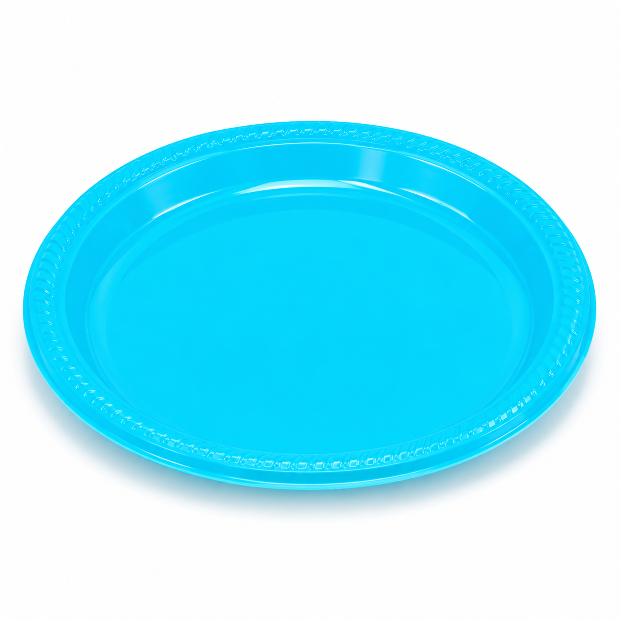 PLATO PLASTICO CELESTE 23CM X10U