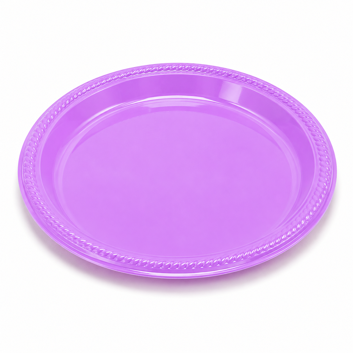 PLATO PLASTICO LILA 23CM X10U