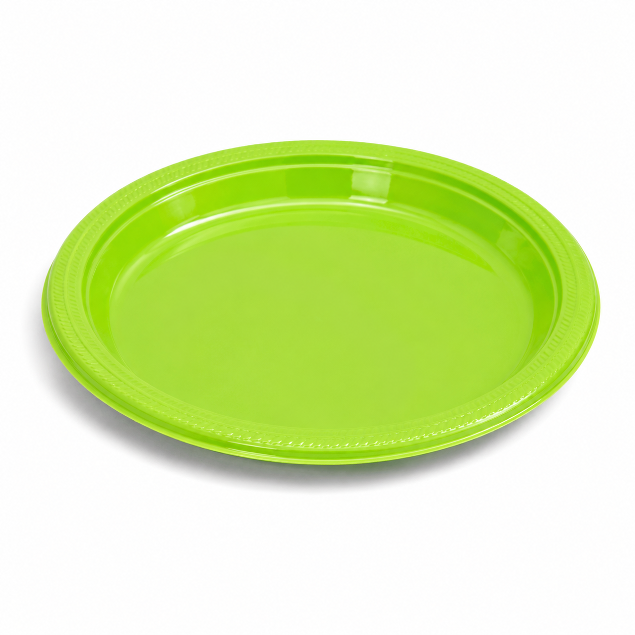 PLATO PLASTICO VERDE 23CM X10U