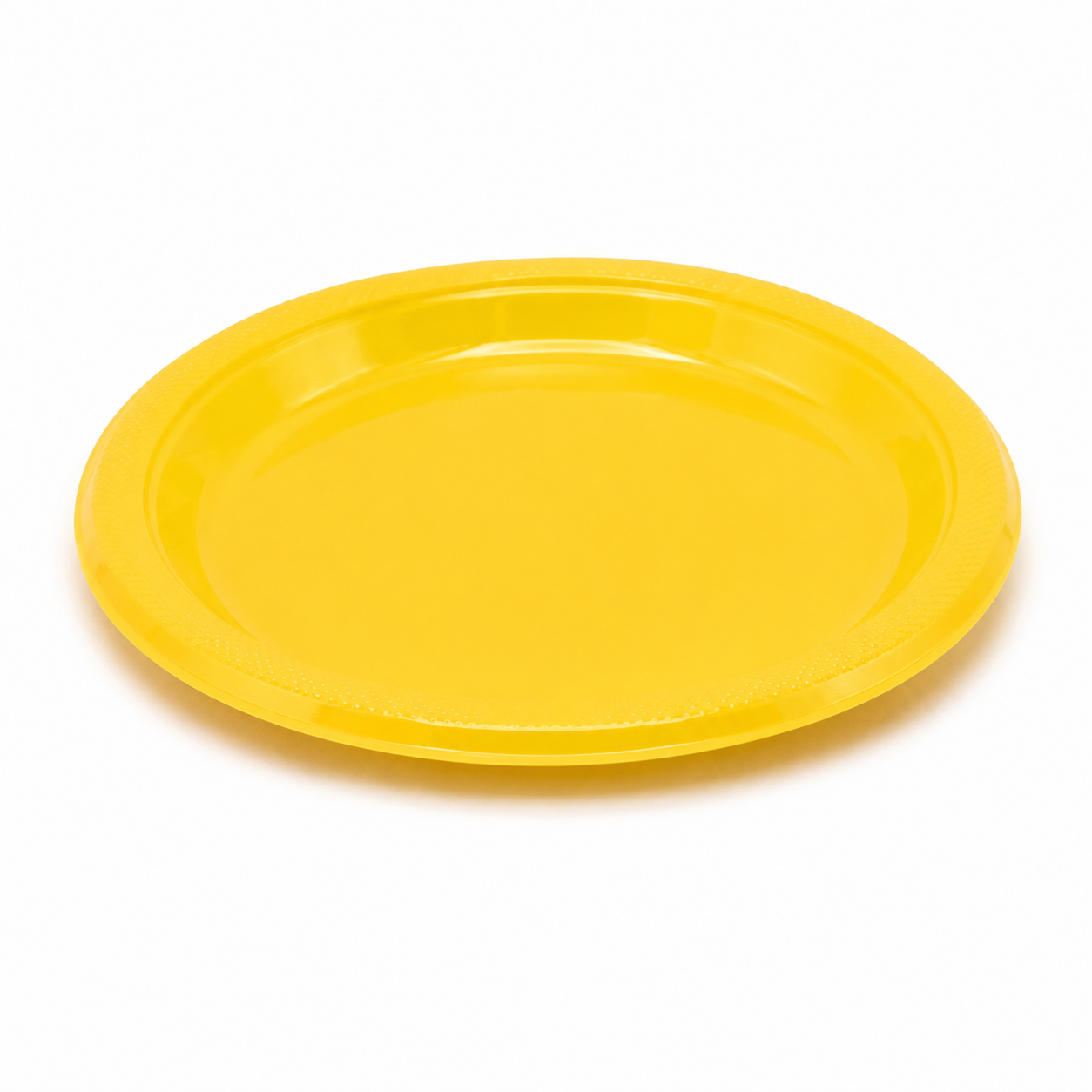 PLATO PLASTICO AMARILLO 23CM X10U