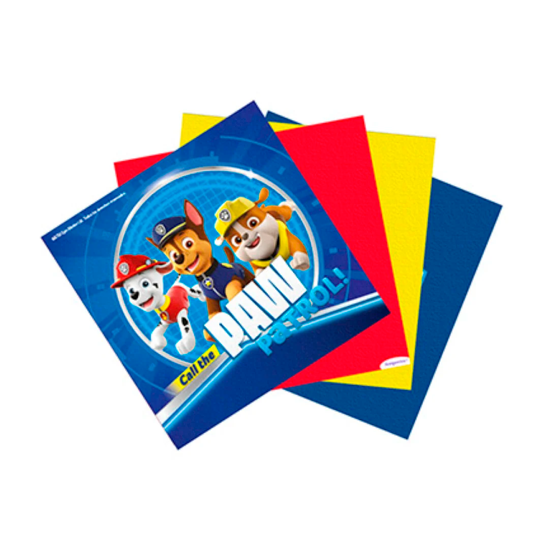 SERVILLETAS PAW PATROL 33X33CM X10U