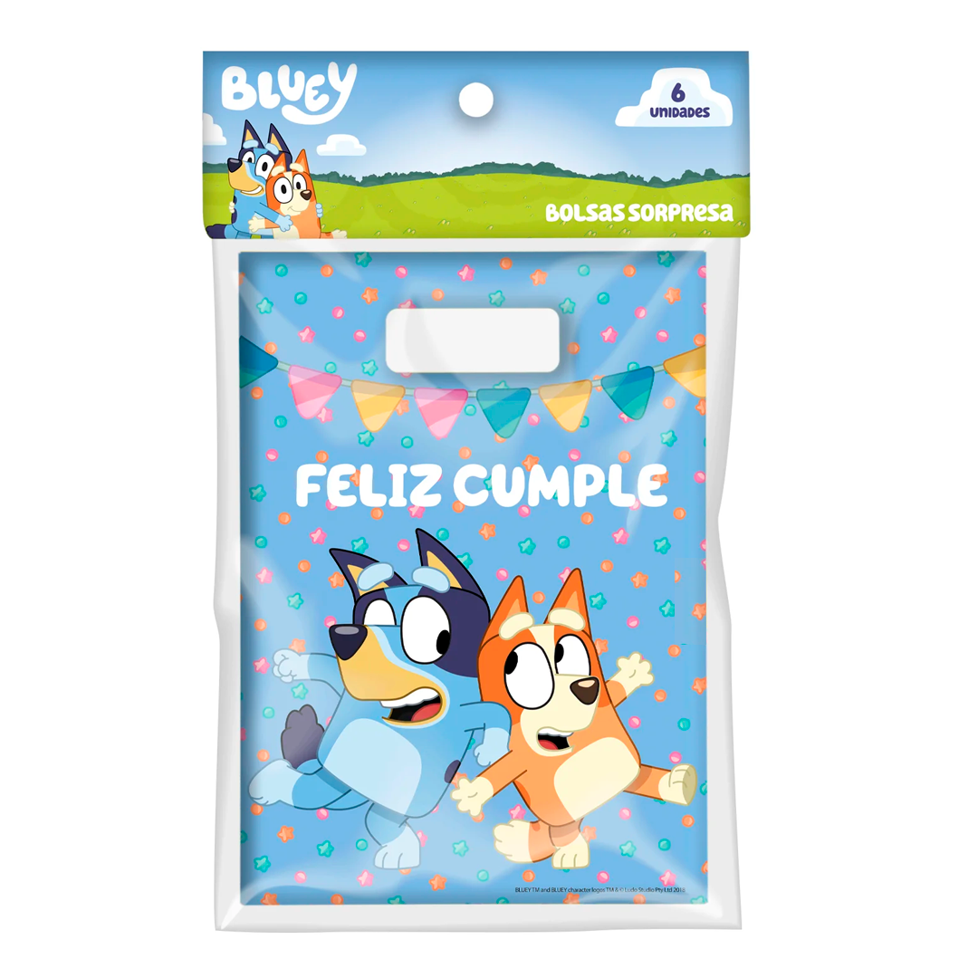 BOLSAS PARA SORPRESAS BLUEY X6U
