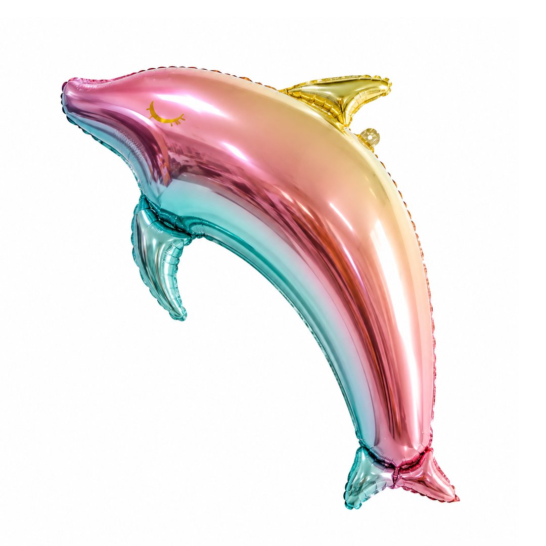 GLOBO METALIZADO DELFIN ROSADO 100X70CM X1U