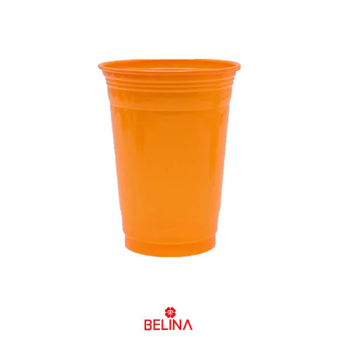 VASO PLASTICO NARANJO 560ML X10U