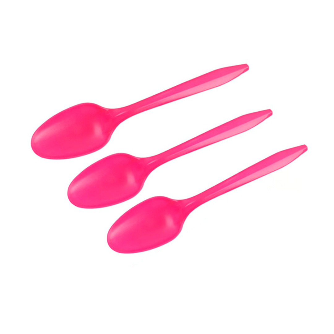 CUCHARAS PLASTICAS FUCSIA X20U