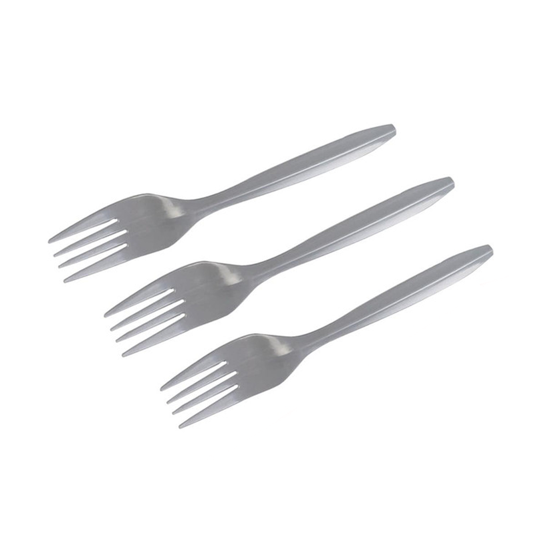 TENEDORES PLASTICO PLATA X20U