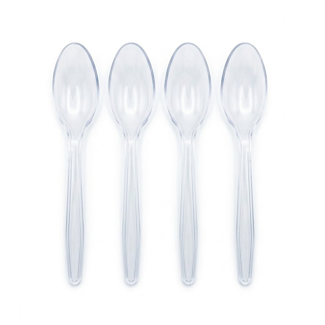 CUCHARAS LARGAS TRANSPARENTE X12U