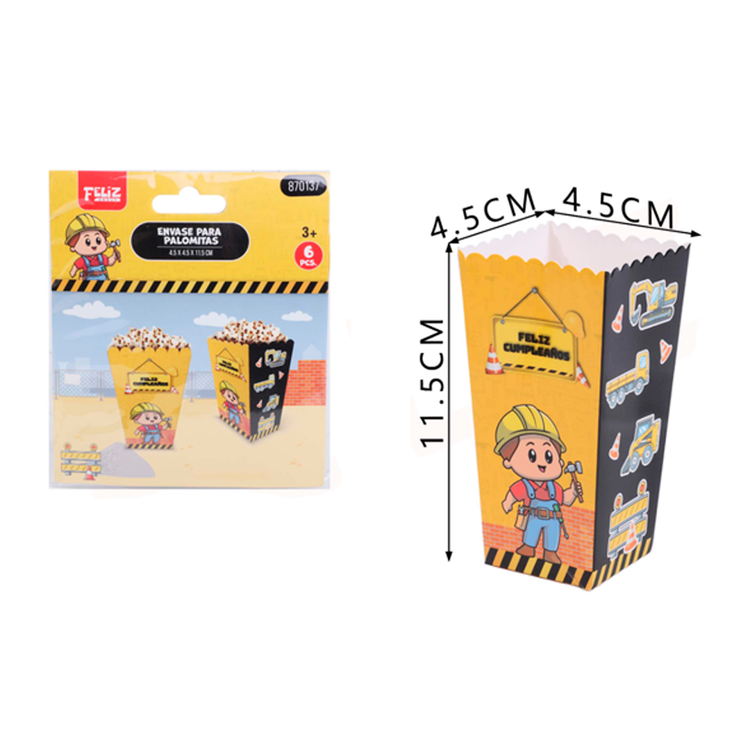 ENVASE DE PALOMITAS CONSTRUCCION X6U