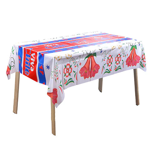 MANTEL PLASTICO COPIHUE TRICOLOR 137X185CM X1U