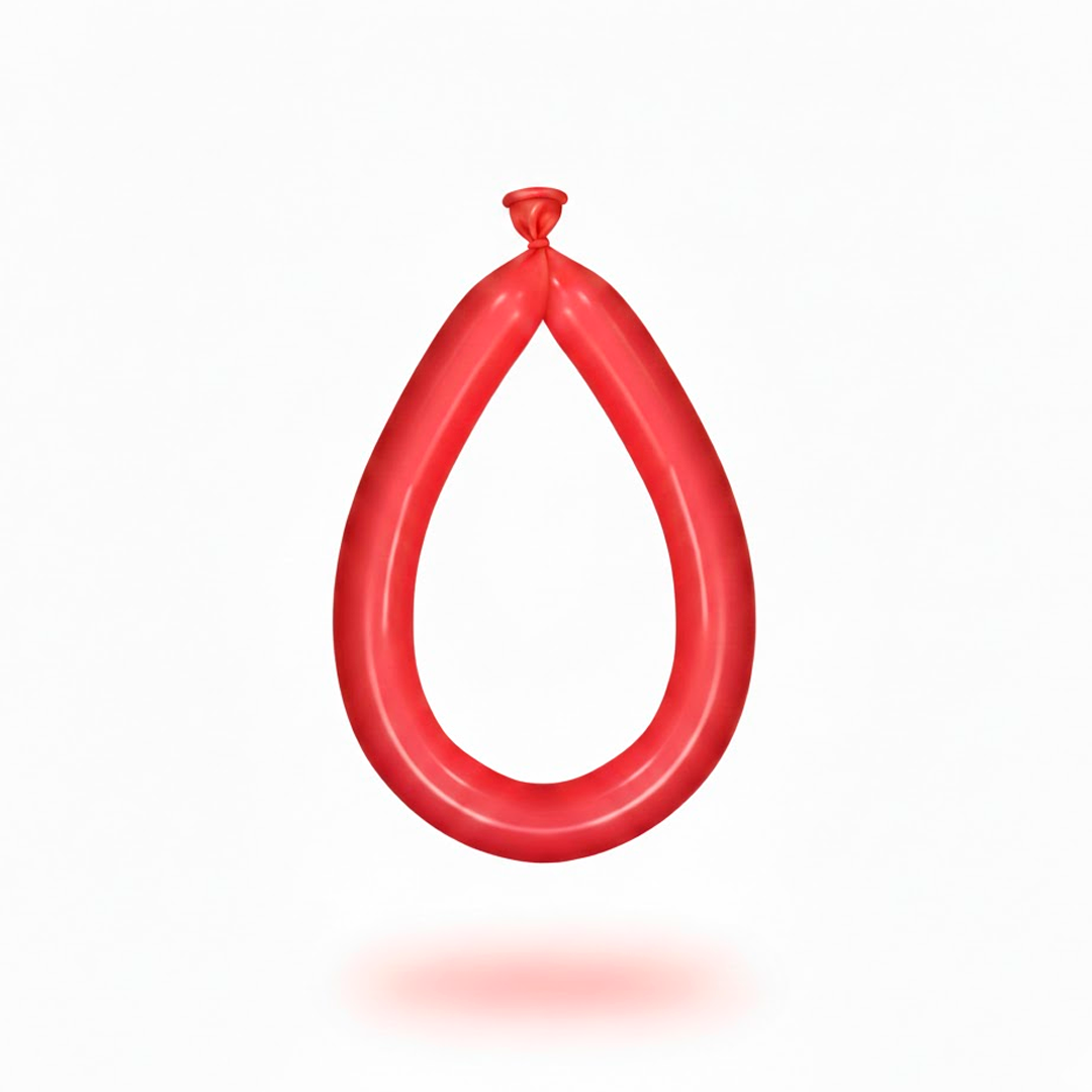 GLOBO FIGURA LISO X25U ROJO FUNNY