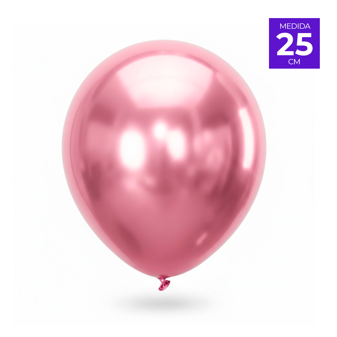 GLOBO PERLADO R10 X50U ROSADO