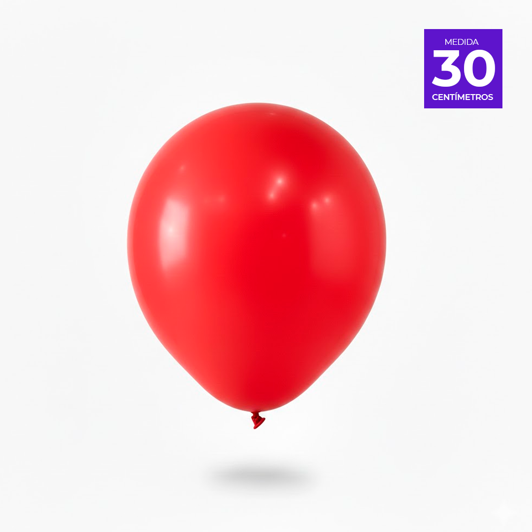GLOBO LISO R12 X25U ROJO