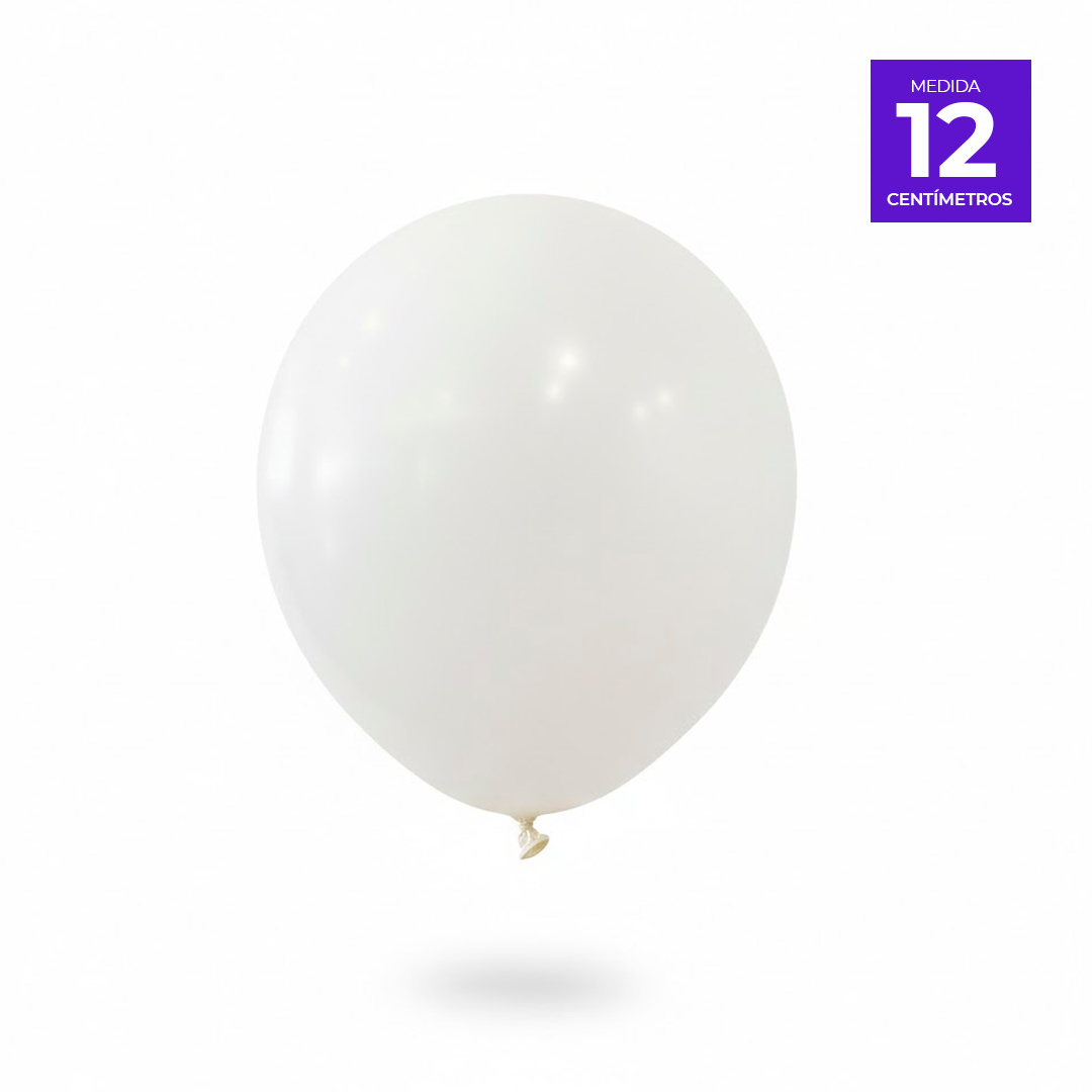 GLOBO LISO R5 X25U BLANCO FUNNY