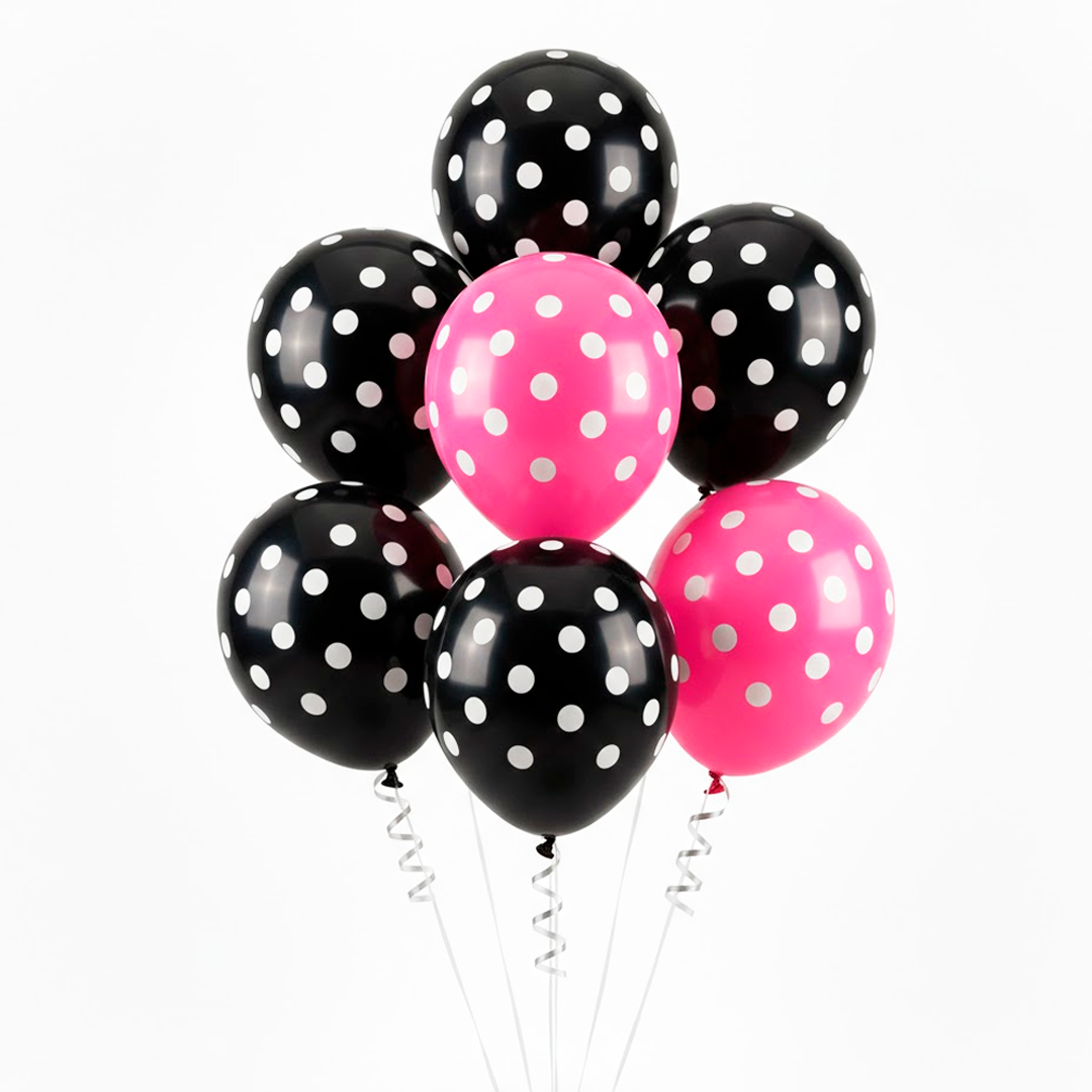 GLOBO POLKA X24U ROSADO/NEGRO FUNNY