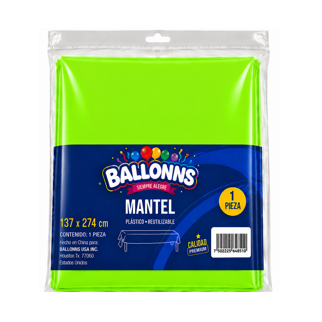 MANTEL NEON VERDE 137X274CM X1U