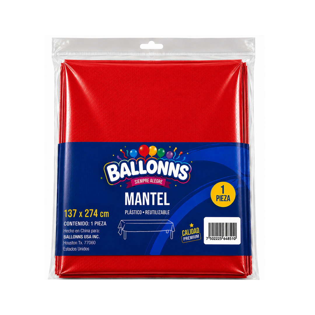 MANTEL ROJO 137X274CM X1U