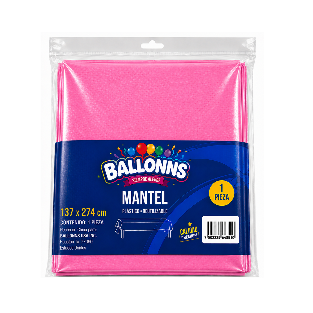 MANTEL ROSADO 137X274CM X1U