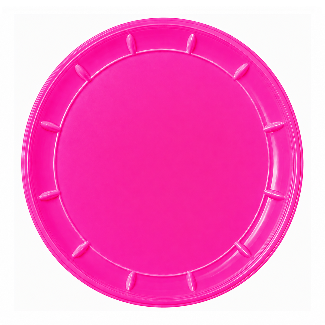 PLATO 7 FLUOR ROSADO X10U