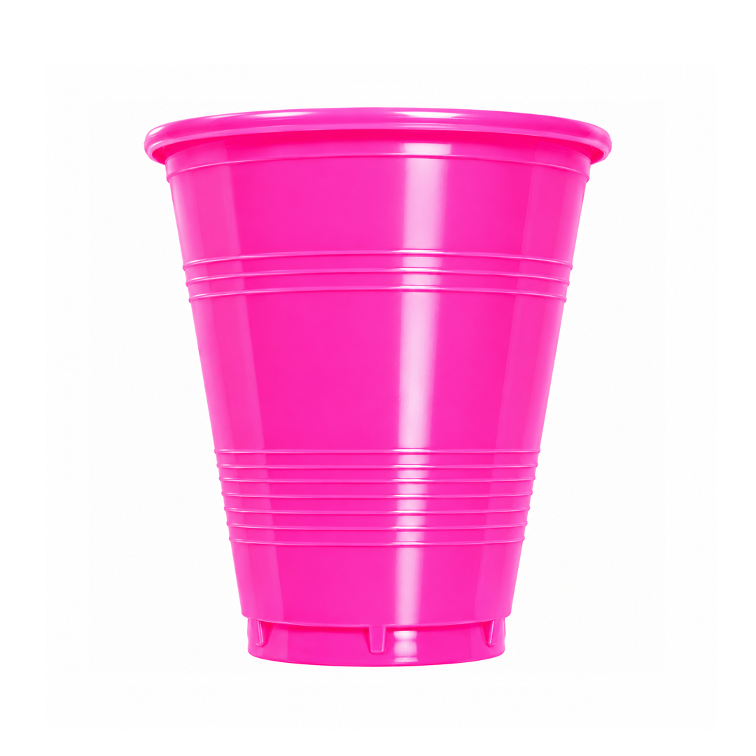 VASO 7 NEÓN ROSADO X10U