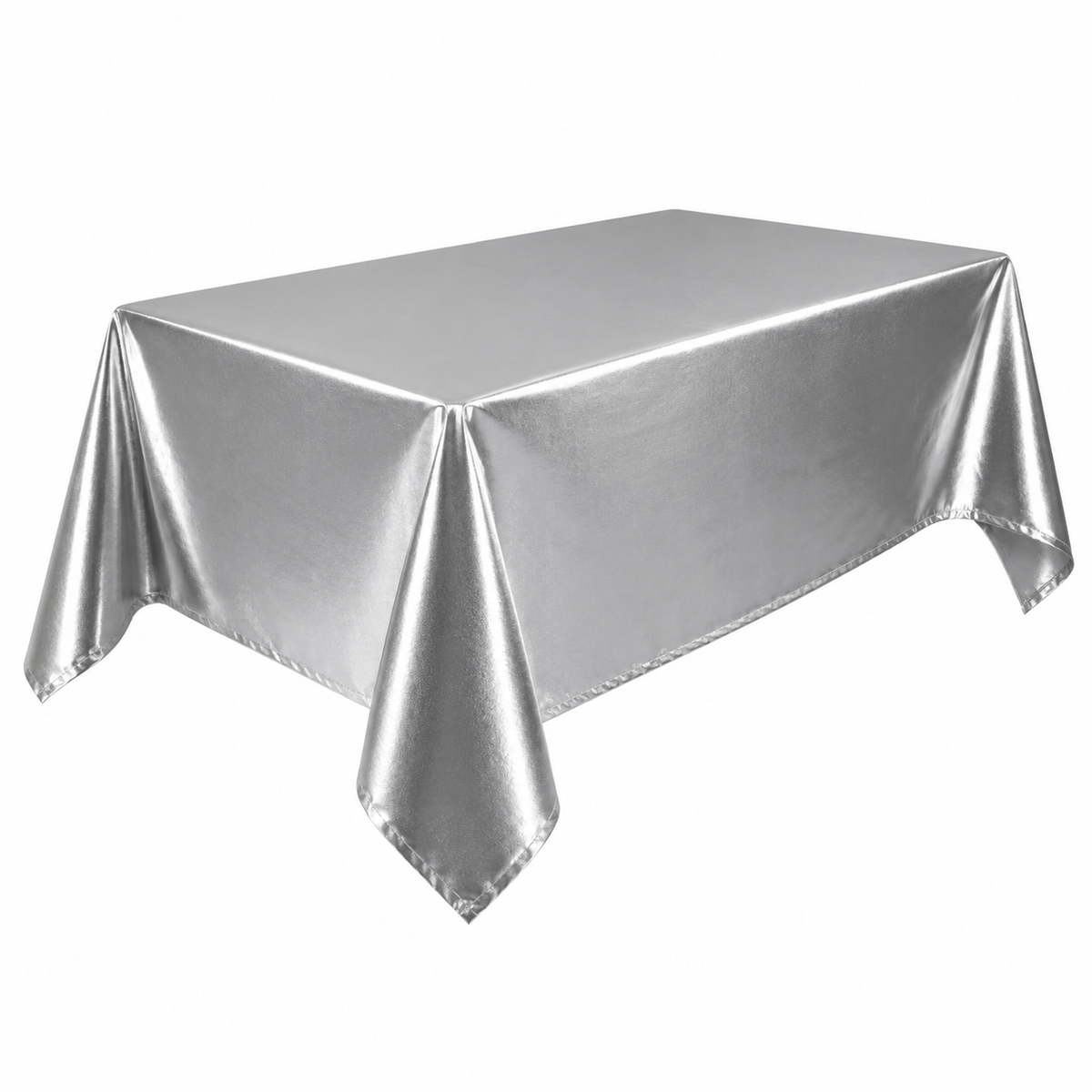 MANTEL METALICO PLATEADO 137X180CM X1U