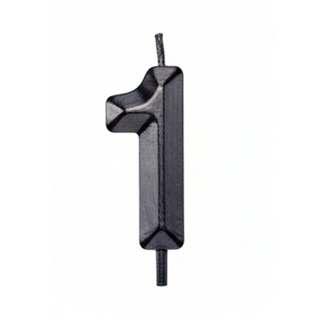 VELA CROMADA NEGRO N°1
