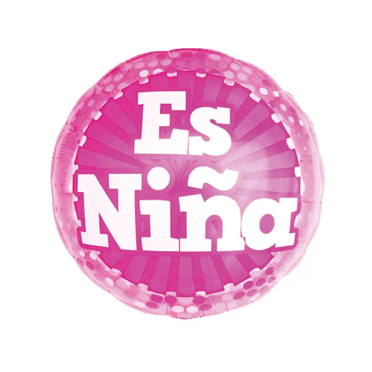 GLOBO LISO "ES NIÑA" R12 X25U