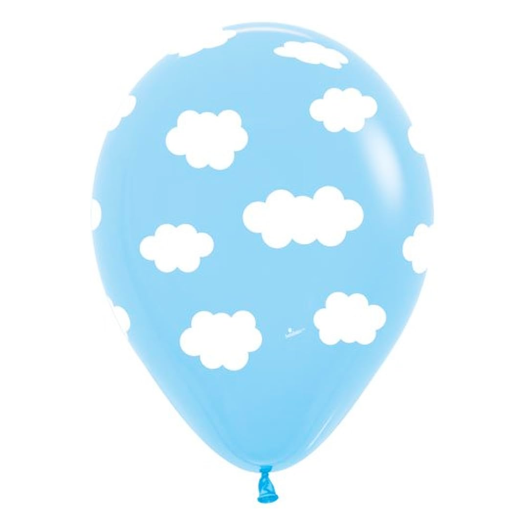 GLOBO LATEX BABY SHOWER NUBE NIÑO R12 X25U