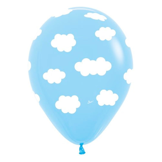 GLOBO LATEX BABY SHOWER NUBE NIÑO R12 X25U