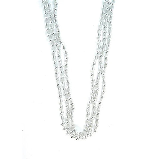 COLLAR PELOTAS PLATEADAS X6U