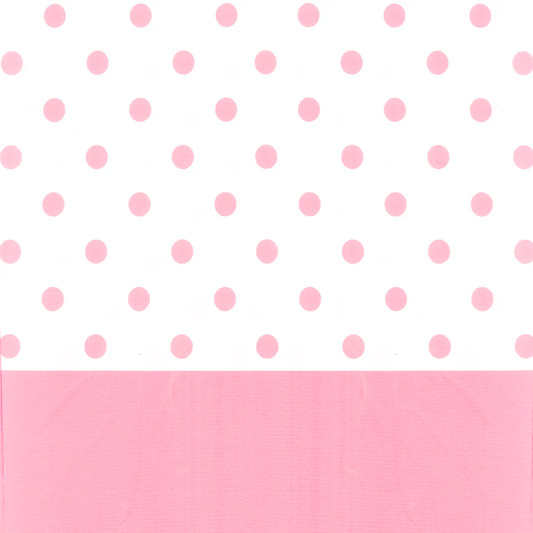 MANTEL PLASTICO PUNTOS ROSADOS 137X174CM X1U