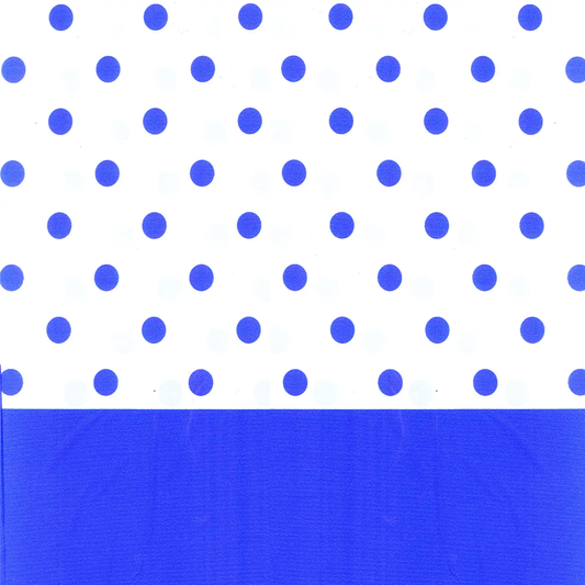 MANTEL PLASTICO PUNTOS AZUL 137X174CM X1U