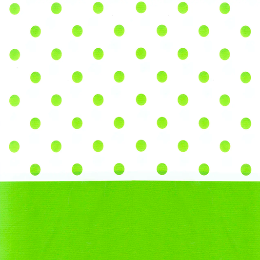 MANTEL PLASTICO PUNTOS VERDE LIMA 137X174CM X1U