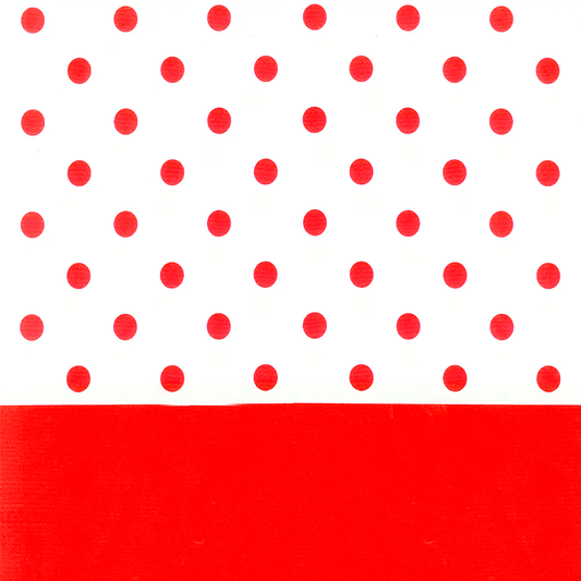 MANTEL PLASTICO PUNTOS ROJO 137X174CM X1U