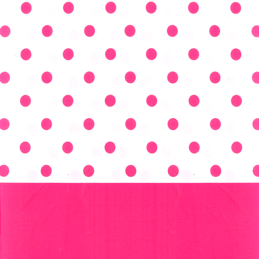 MANTEL PLASTICO PUNTOS FUCSIA 137X174CM X1U