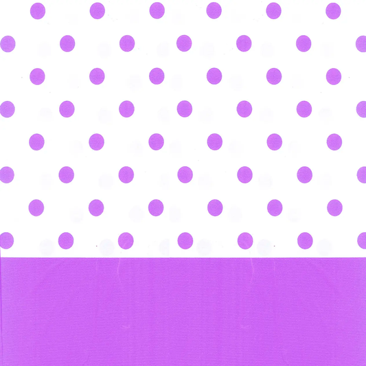 MANTEL PLASTICO PUNTOS MORADO 137X174CM X1U