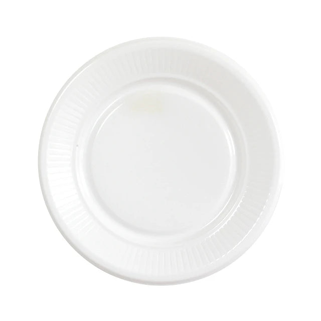 PLATO PLASTICO BLANCO 18CM X20U