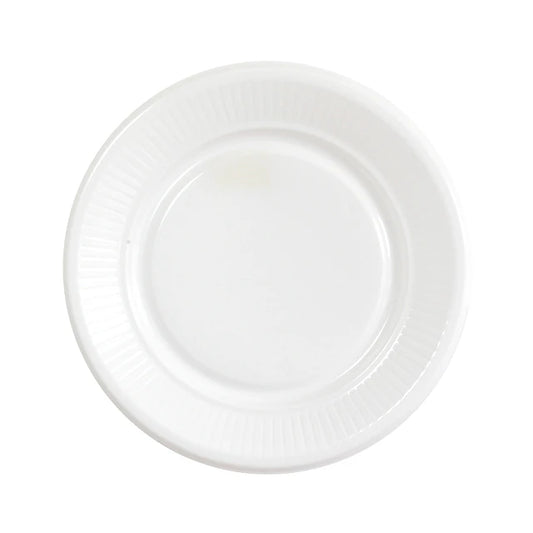 PLATO PLASTICO BLANCO 18CM X20U