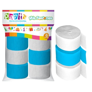 FESTÓN BLANCO/CELESTE 12M X6U