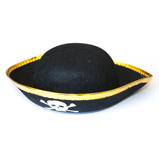 SOMBRERO PIRATA 3 PUNTAS NIÑO X1U