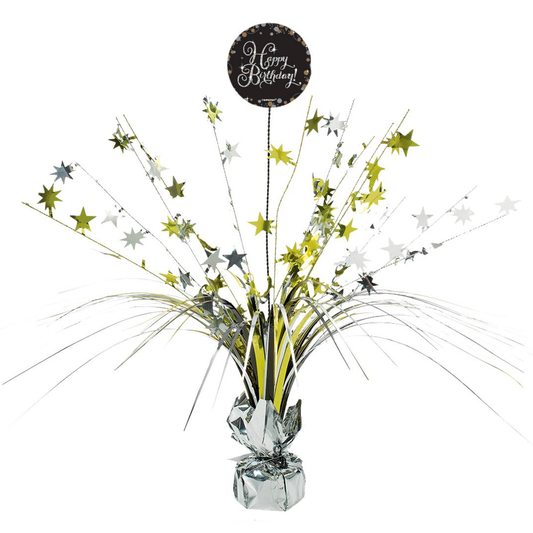 CENTRO MESA METAL HAPPY BIRTHDAY X1U