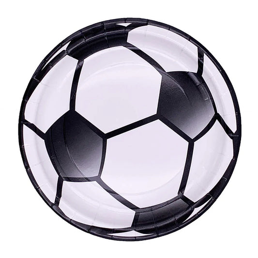 PLATO PELOTA FUTBOL BLANCO Y NEGRO X6U