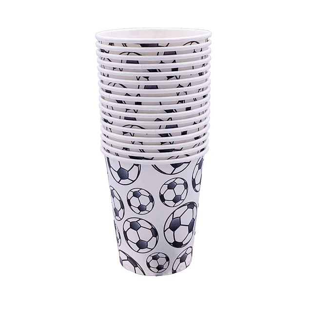 VASO PELOTA FUTBOL BLANCO Y NEGRO X6U